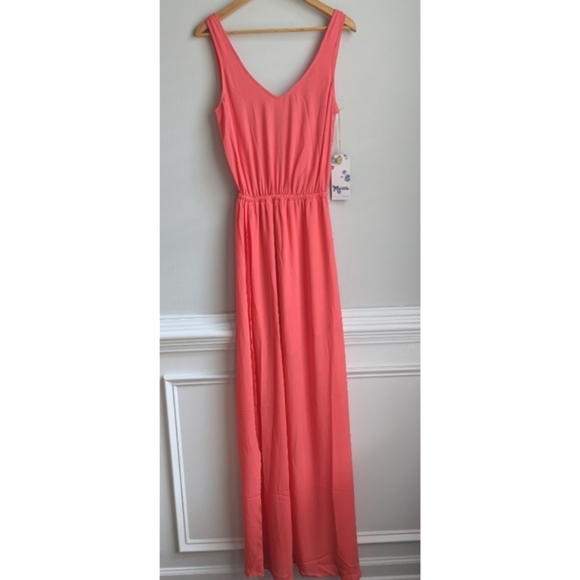 Show Me Your Mumu Kendall Maxi Dress Side Slit Sz Small - Picture 2 of 8